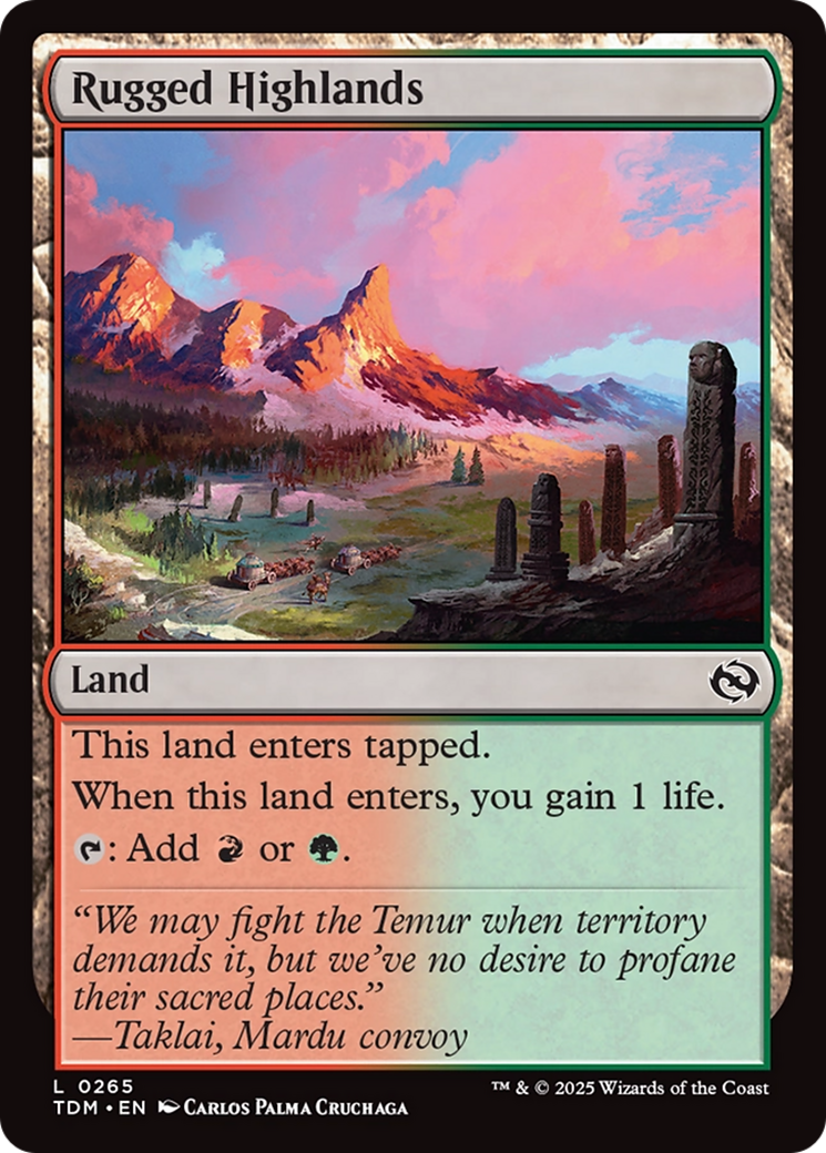 Rugged Highlands [Tarkir: Dragonstorm] | Exor Games Dartmouth