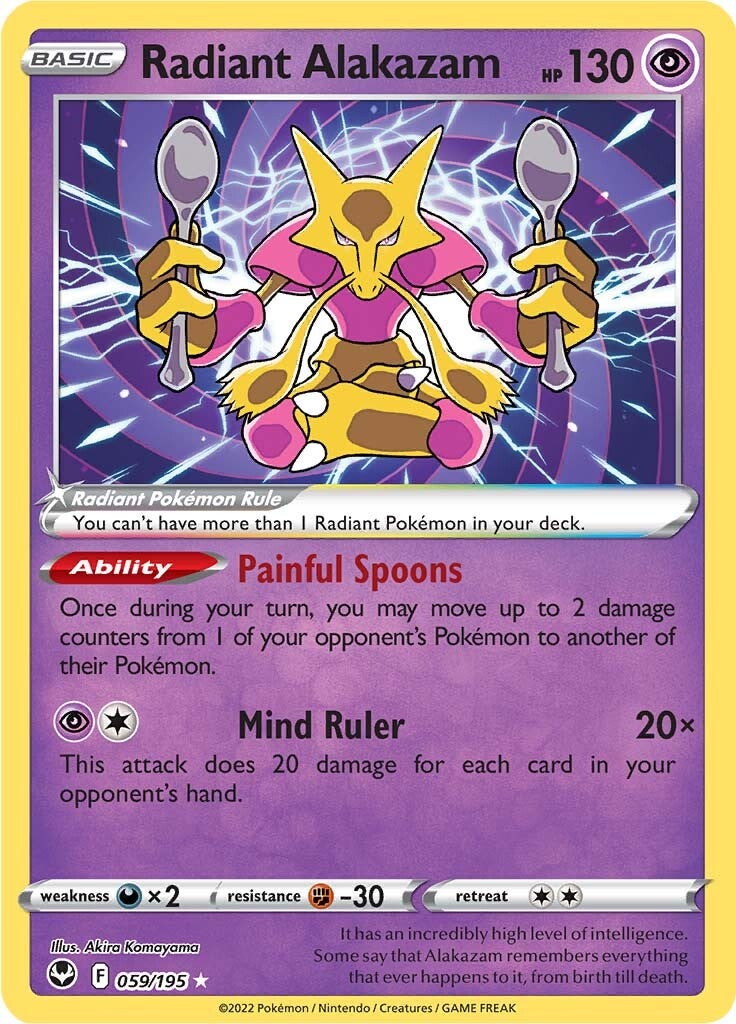 Radiant Alakazam (059/195) [Sword & Shield: Silver Tempest] | Exor Games Dartmouth