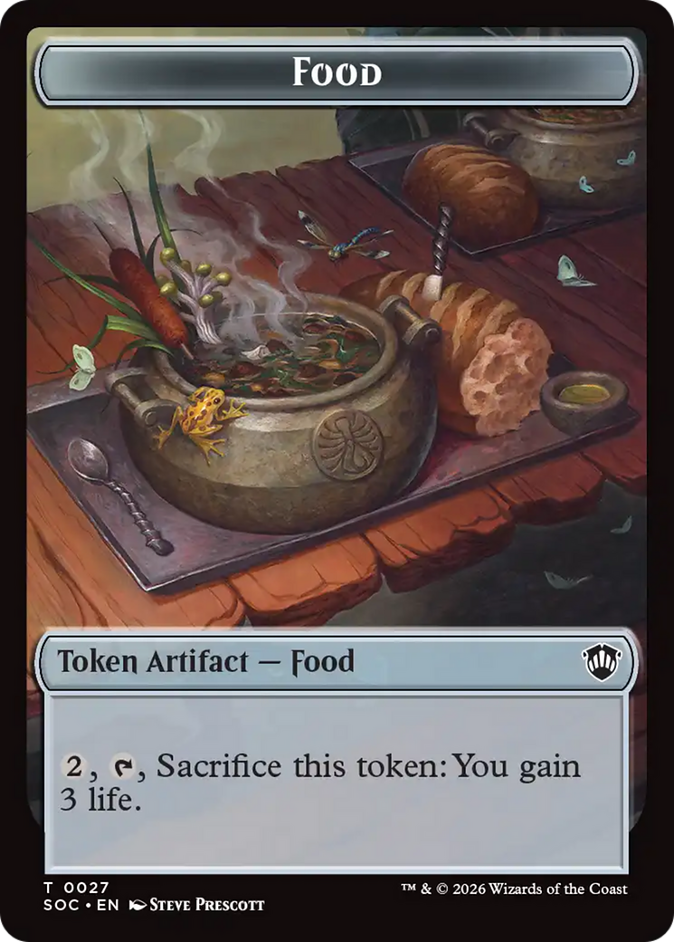 Elemental (0020) // Food Double-Sided Token [Secrets of Strixhaven Commander Tokens] | Exor Games Dartmouth