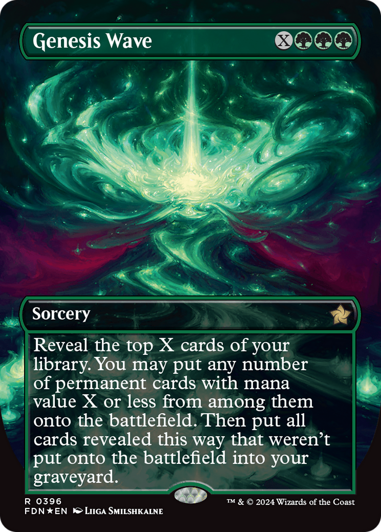 Genesis Wave (Borderless) (Mana Foil) [Foundations] | Exor Games Dartmouth