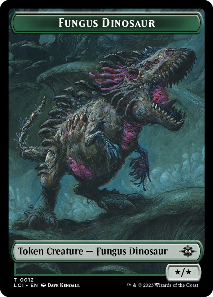 Fungus Dinosaur // Vampire Demon Double-Sided Token [The Lost Caverns of Ixalan Tokens] | Exor Games Dartmouth