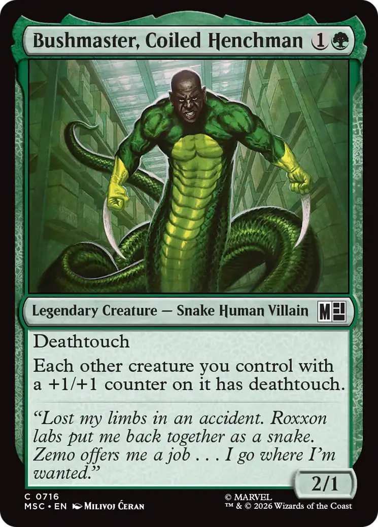 Bushmaster, Coiled Henchman [Marvel Super Heroes Commander] | Exor Games Dartmouth