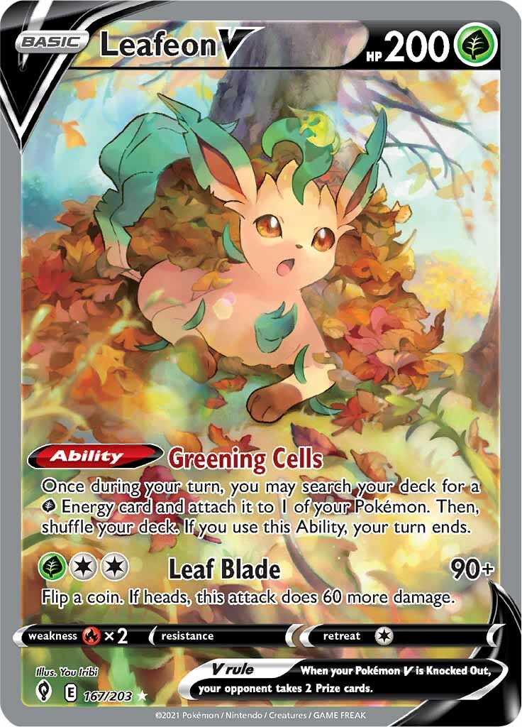 Leafeon V (167/203) [Sword & Shield: Evolving Skies] | Exor Games Dartmouth