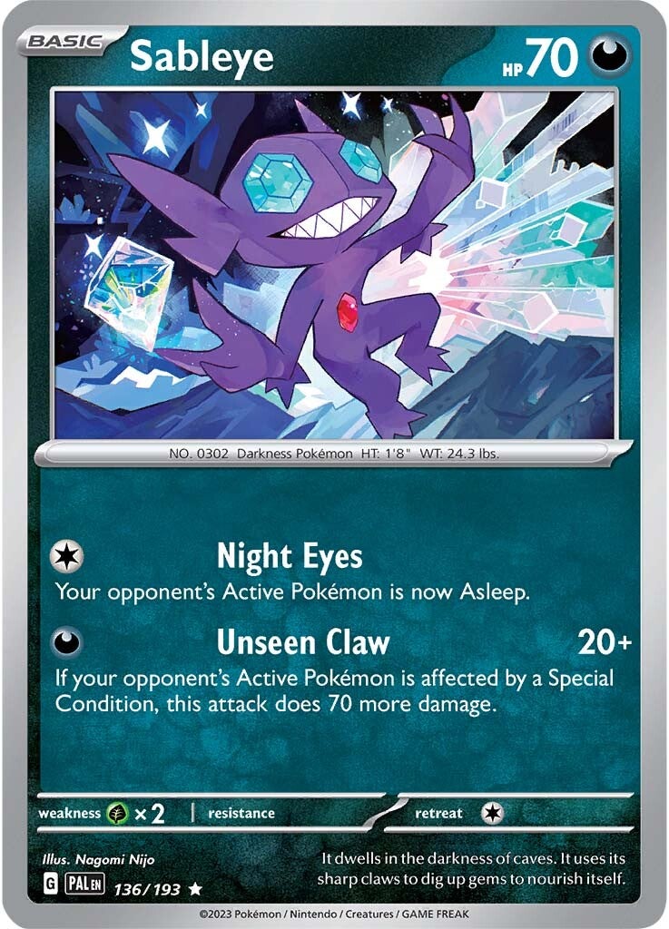 Sableye (136/193) [Scarlet & Violet: Paldea Evolved] | Exor Games Dartmouth