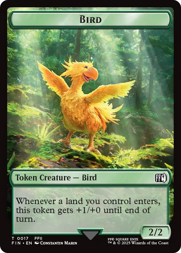 Hero (0008) // Bird (0017) Double-Sided Token [FINAL FANTASY Tokens] | Exor Games Dartmouth