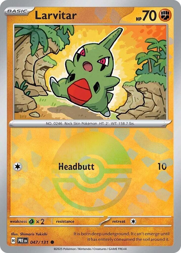 Larvitar (047/131) (Poke Ball Pattern) [Scarlet & Violet: Prismatic Evolutions] | Exor Games Dartmouth