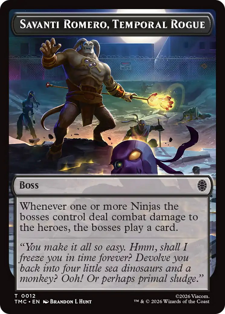 Savanti Romero, Temporal Rogue [Teenage Mutant Ninja Turtles Commander Tokens] | Exor Games Dartmouth
