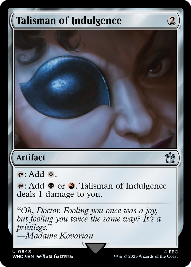 Talisman of Indulgence (Surge Foil) [Doctor Who] | Exor Games Dartmouth