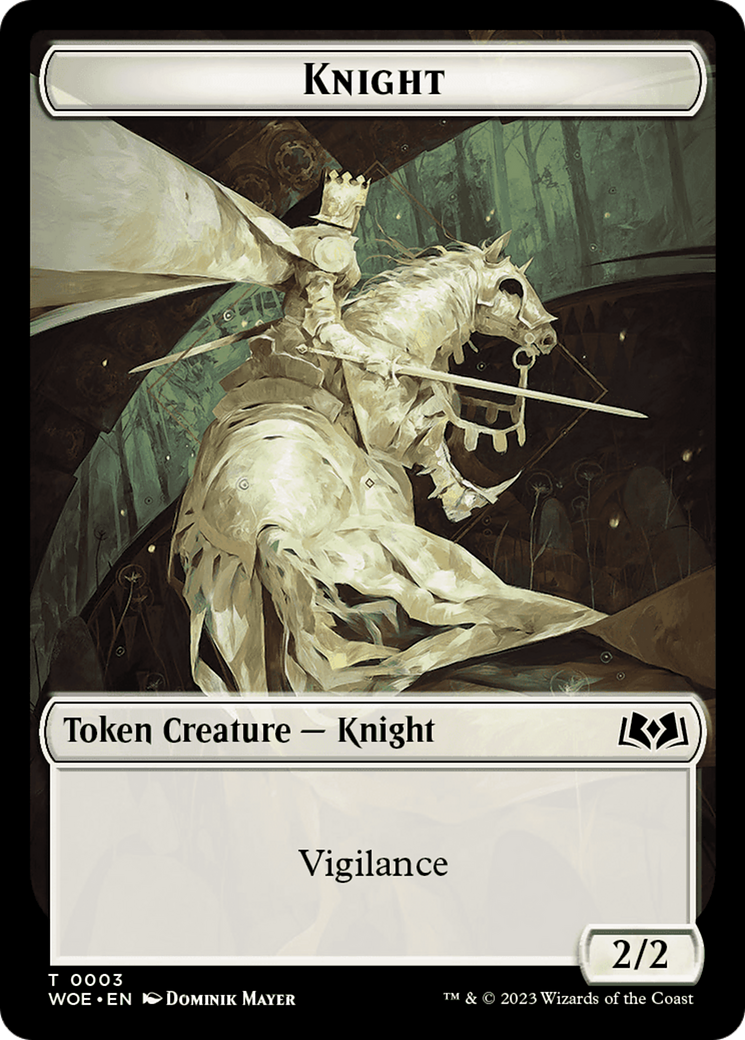 Knight // Food (0012) Double-Sided Token [Wilds of Eldraine Tokens] | Exor Games Dartmouth