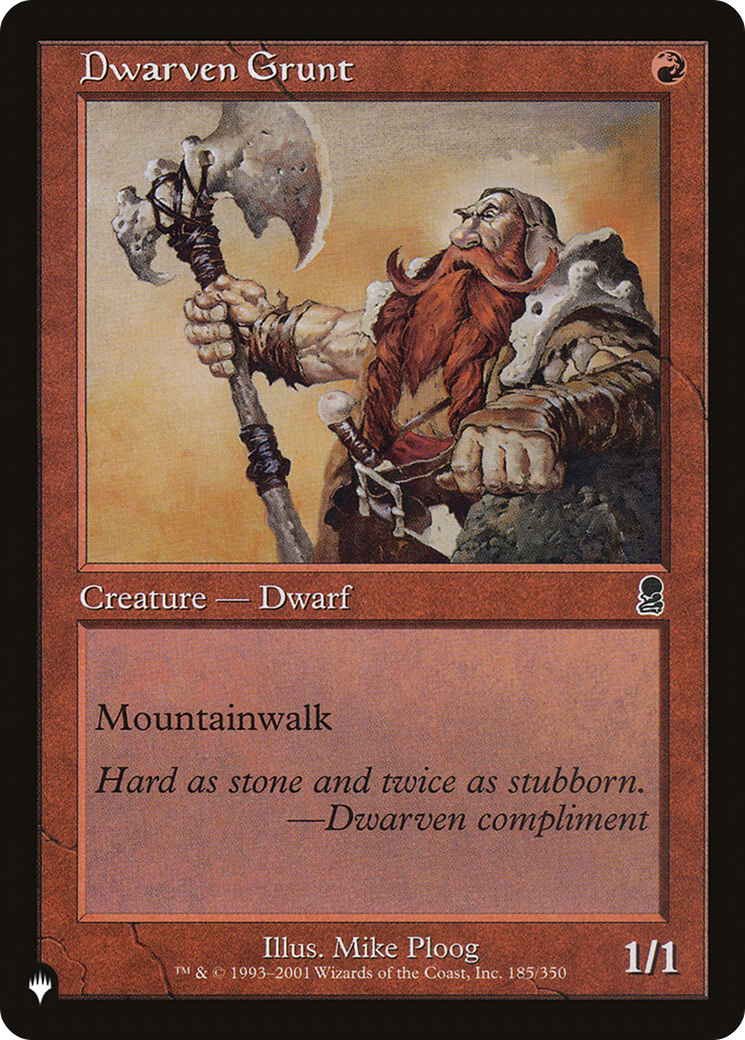 Dwarven Grunt [The List] | Exor Games Dartmouth
