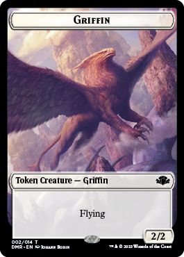 Griffin Token [Dominaria Remastered Tokens] | Exor Games Dartmouth