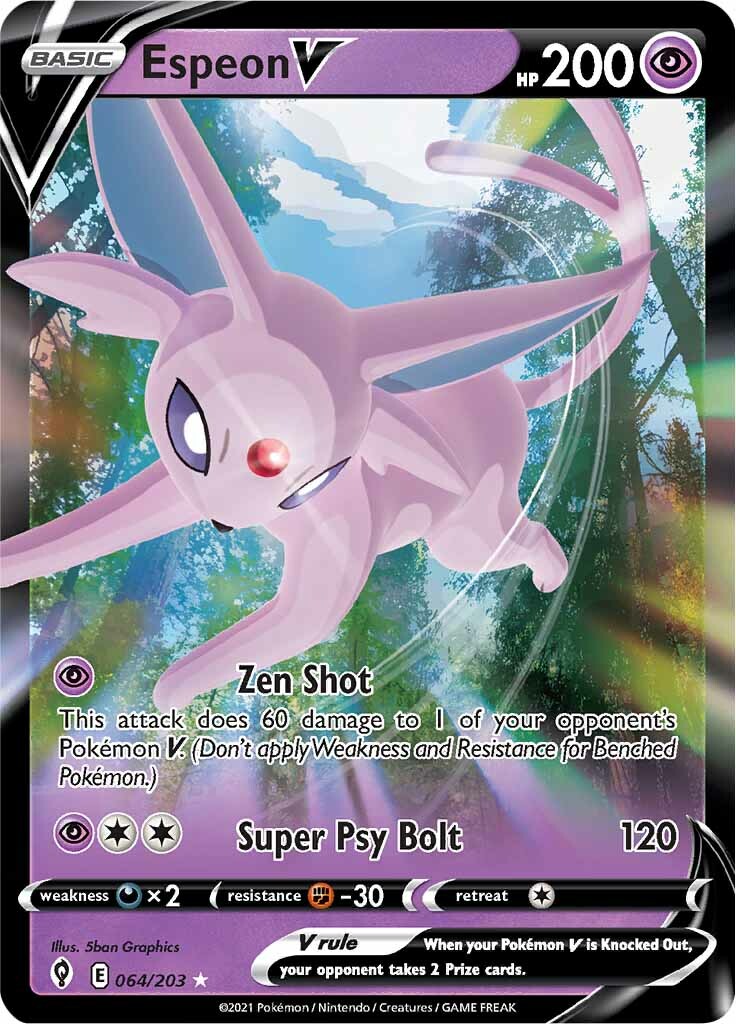 Espeon V (064/203) [Sword & Shield: Evolving Skies] | Exor Games Dartmouth