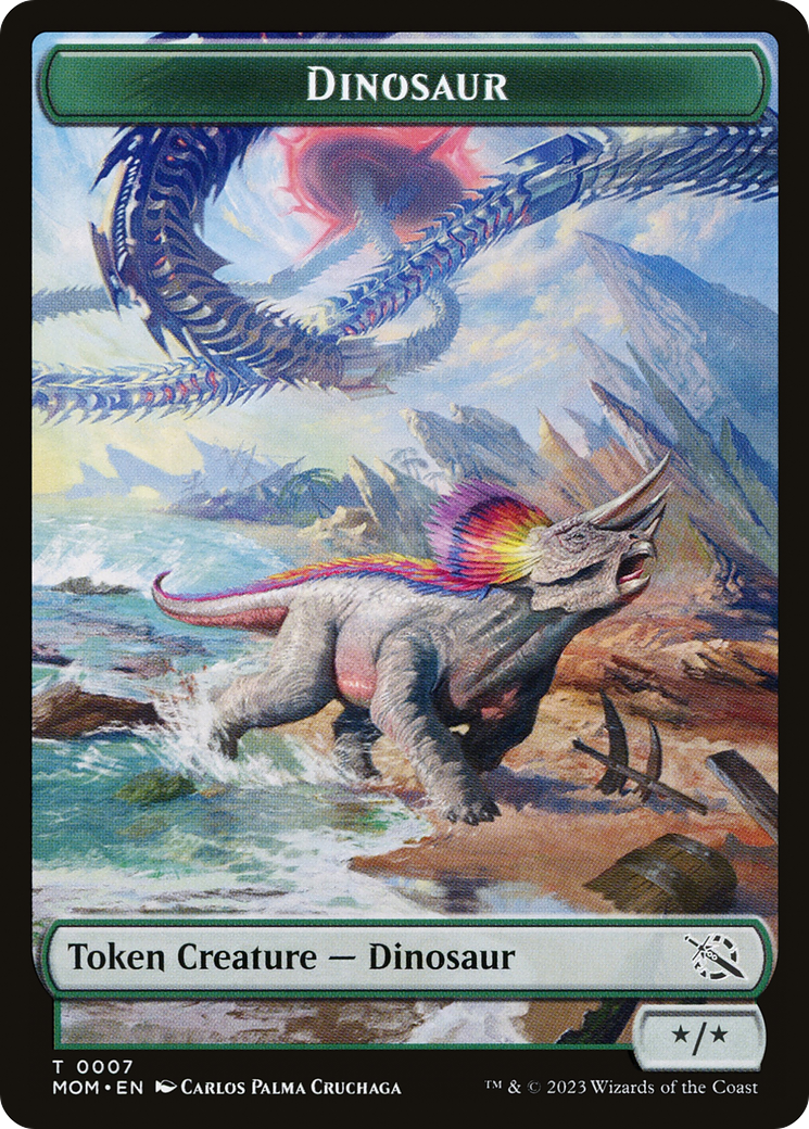 Treasure (20) // Dinosaur Double-Sided Token [March of the Machine Tokens] | Exor Games Dartmouth