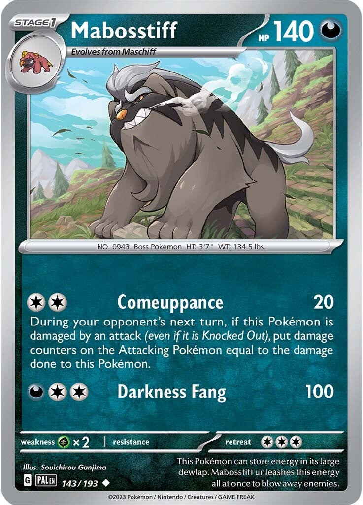 Mabosstiff (143/193) [Scarlet & Violet: Paldea Evolved] | Exor Games Dartmouth