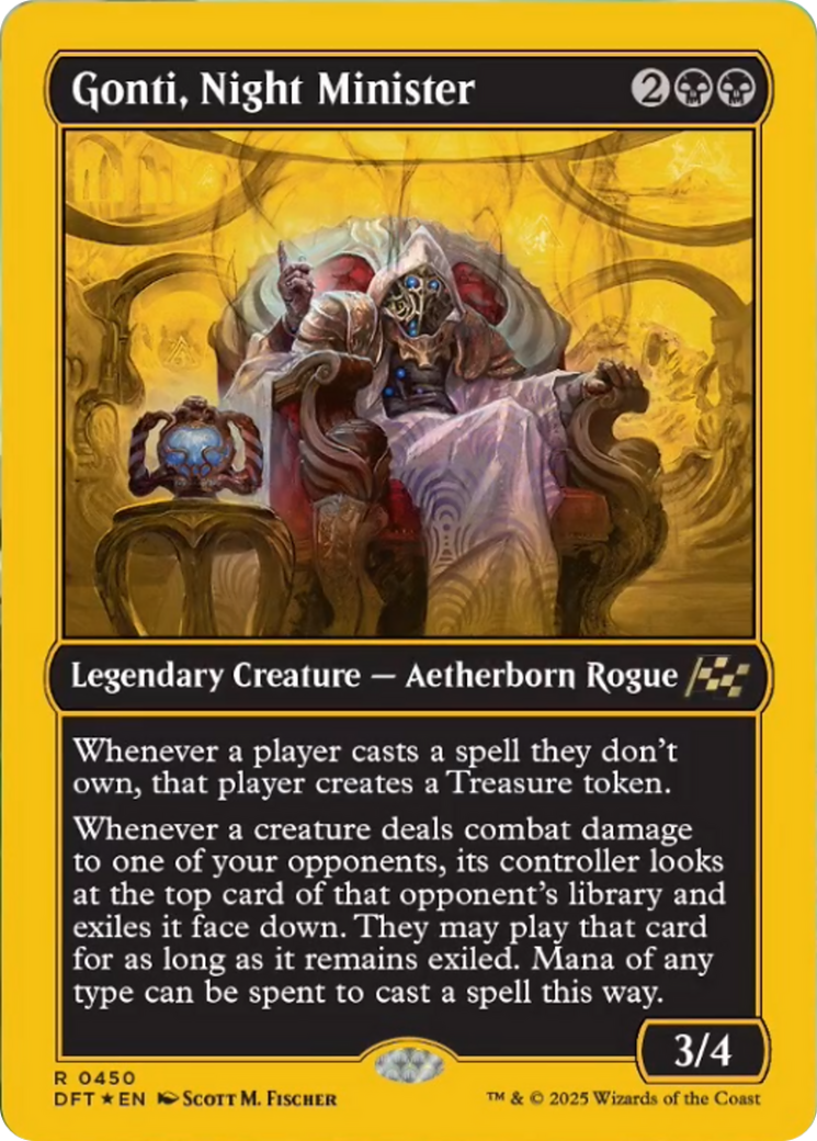 Gonti, Night Minister (First-Place Foil) [Aetherdrift] | Exor Games Dartmouth