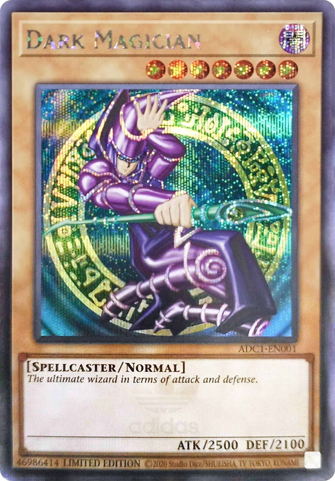 Dark Magician (Adidas Exclusive) [ADC1-EN001] Prismatic Secret Rare | Exor Games Dartmouth