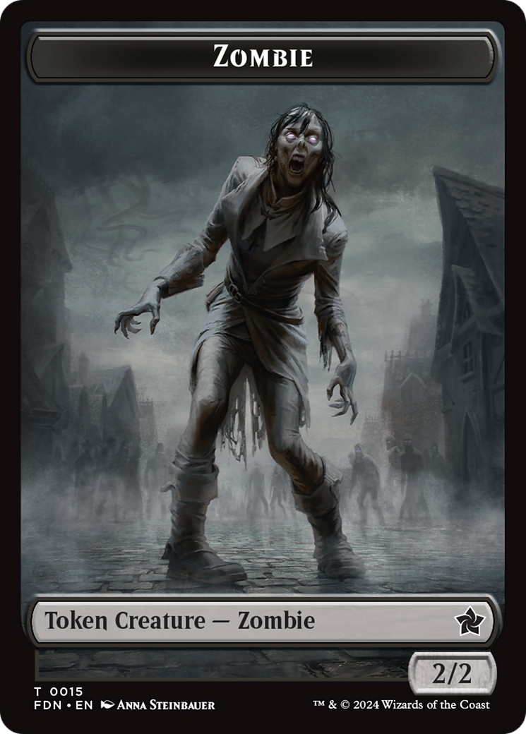 Rat (0014) // Zombie Double-Sided Token [Foundations Tokens] | Exor Games Dartmouth