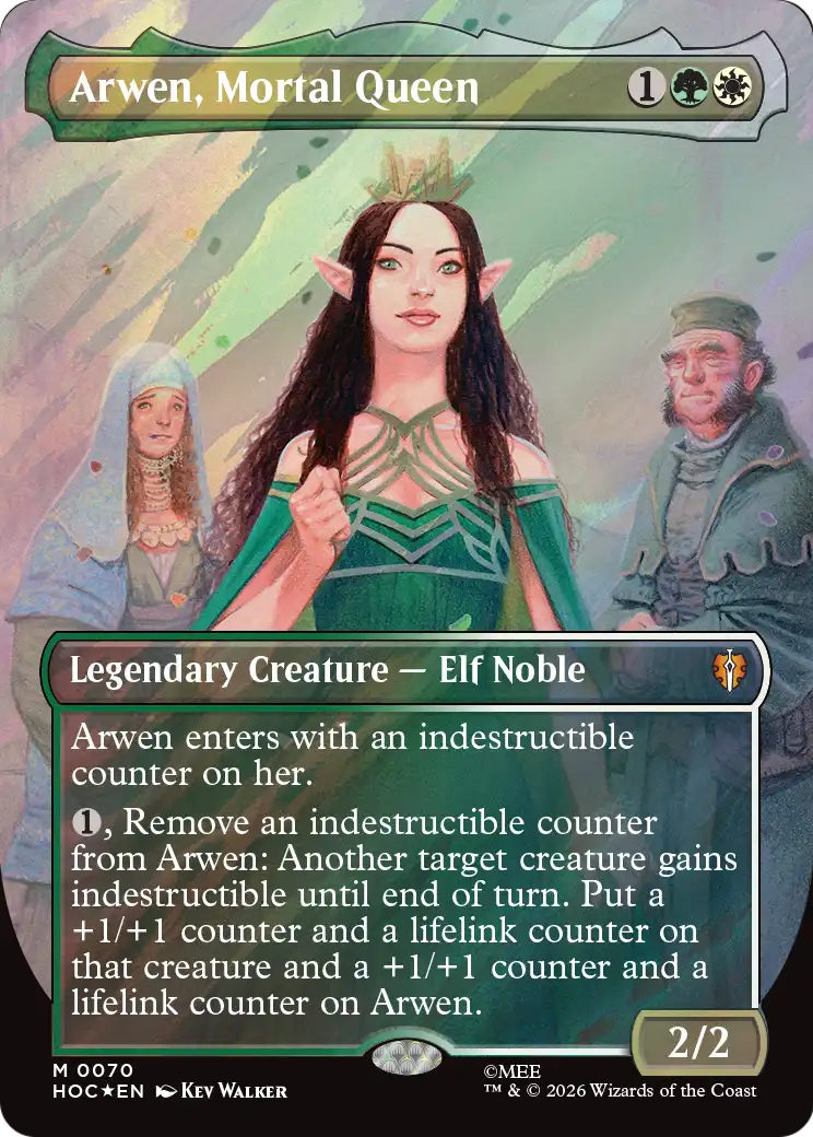 Arwen, Mortal Queen (Borderless) (Surge Foil) [The Hobbit: Eternal-Legal] | Exor Games Dartmouth