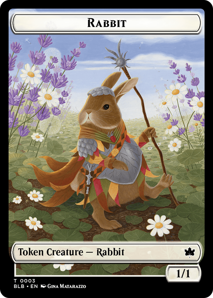 Agate Instigator // Rabbit Double-Sided Token [Bloomburrow Commander Tokens] | Exor Games Dartmouth