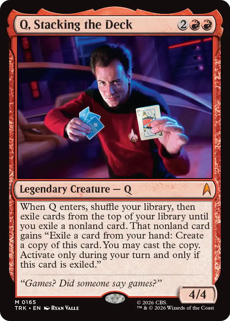 Q, Stacking the Deck [Star Trek] | Exor Games Dartmouth