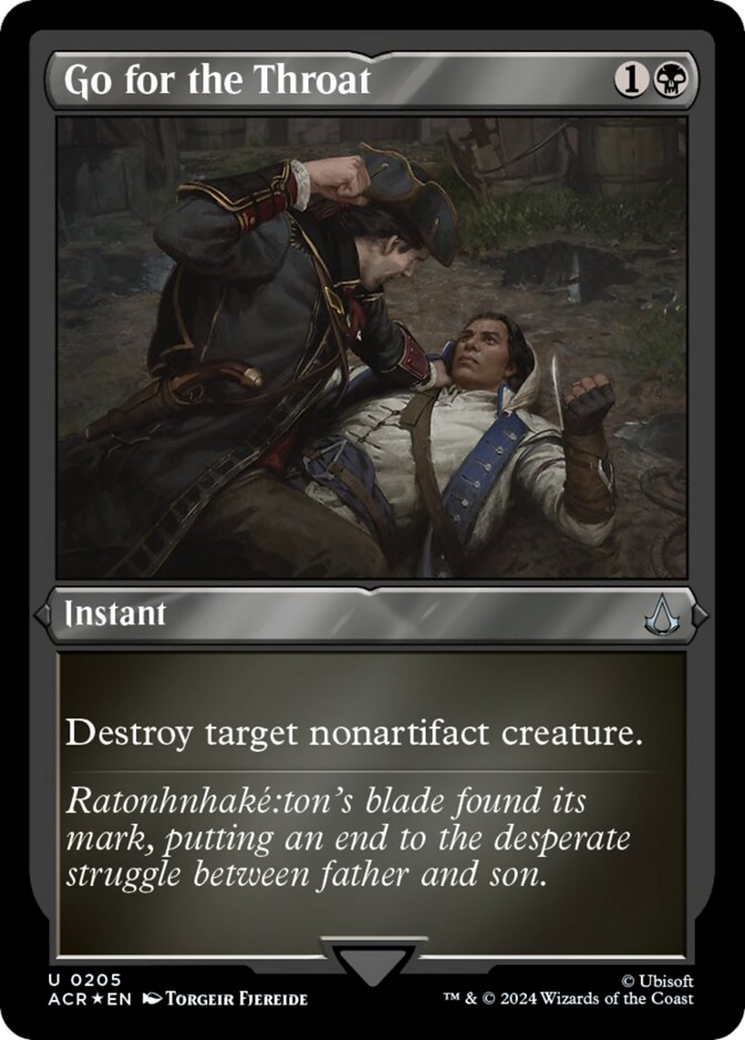 Go for the Throat (Foil Etched) [Assassin's Creed] | Exor Games Dartmouth