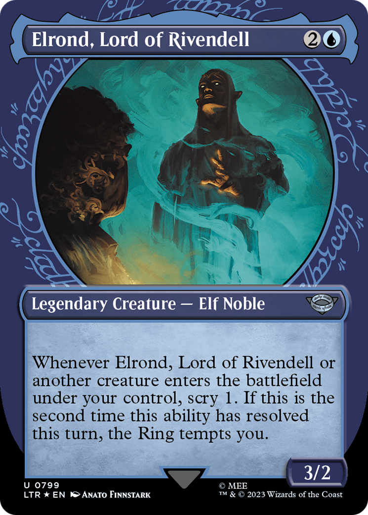 Elrond, Lord of Rivendell (Showcase) (Surge Foil) [The Lord of the Rings: Tales of Middle-Earth] | Exor Games Dartmouth
