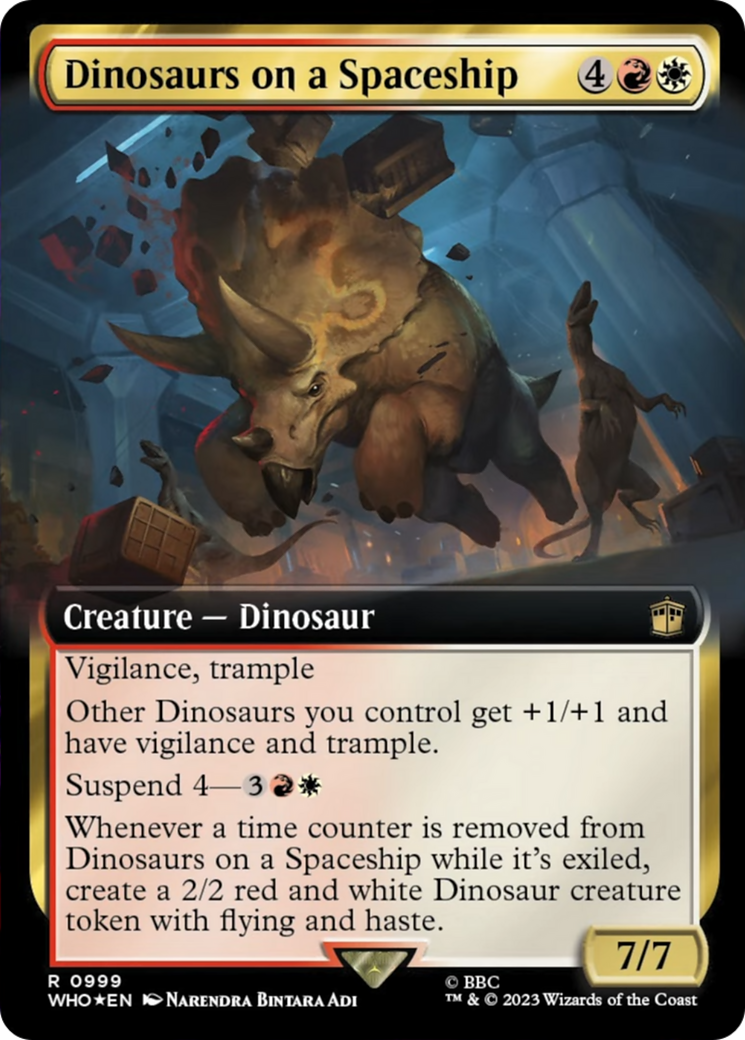 Dinosaurs on a Spaceship (Extended Art) (Surge Foil) [Doctor Who] | Exor Games Dartmouth