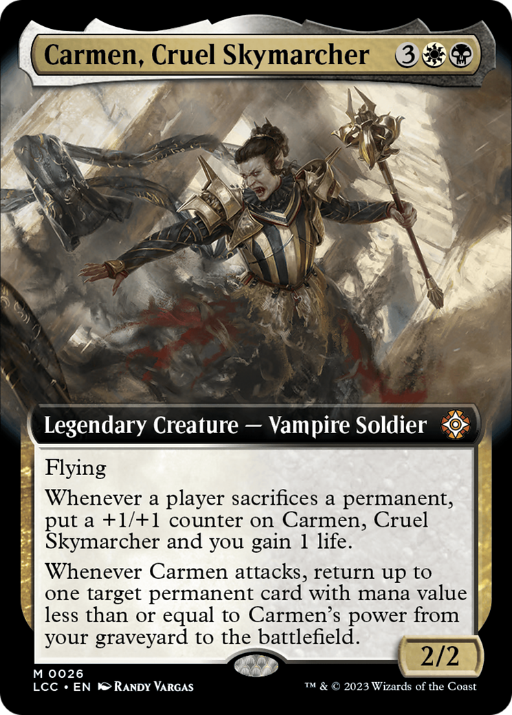 Carmen, Cruel Skymarcher (Extended Art) [The Lost Caverns of Ixalan Commander] | Exor Games Dartmouth