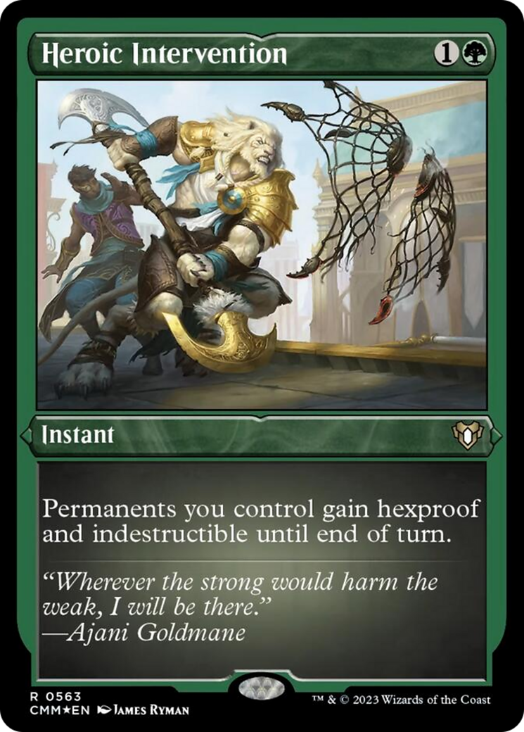 Heroic Intervention (Foil Etched) [Commander Masters] | Exor Games Dartmouth