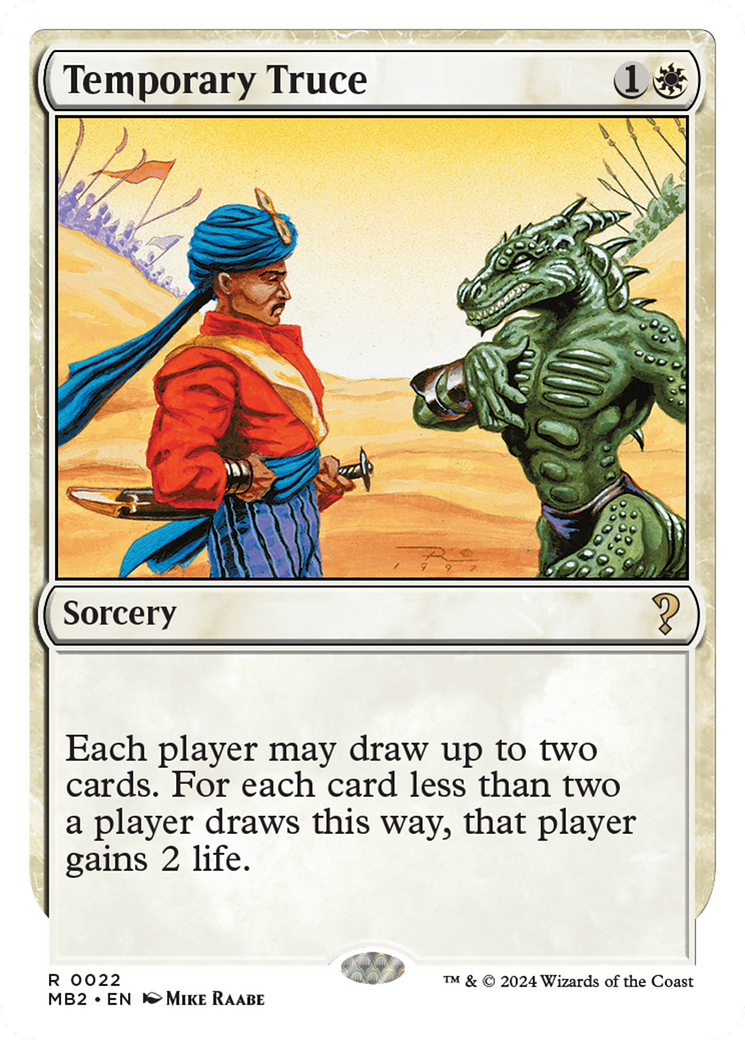 Temporary Truce (White Border) [Mystery Booster 2] | Exor Games Dartmouth