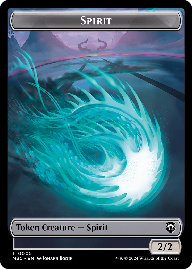 Eldrazi (Ripple Foil) // Spirit Double-Sided Token [Modern Horizons 3 Commander Tokens] | Exor Games Dartmouth