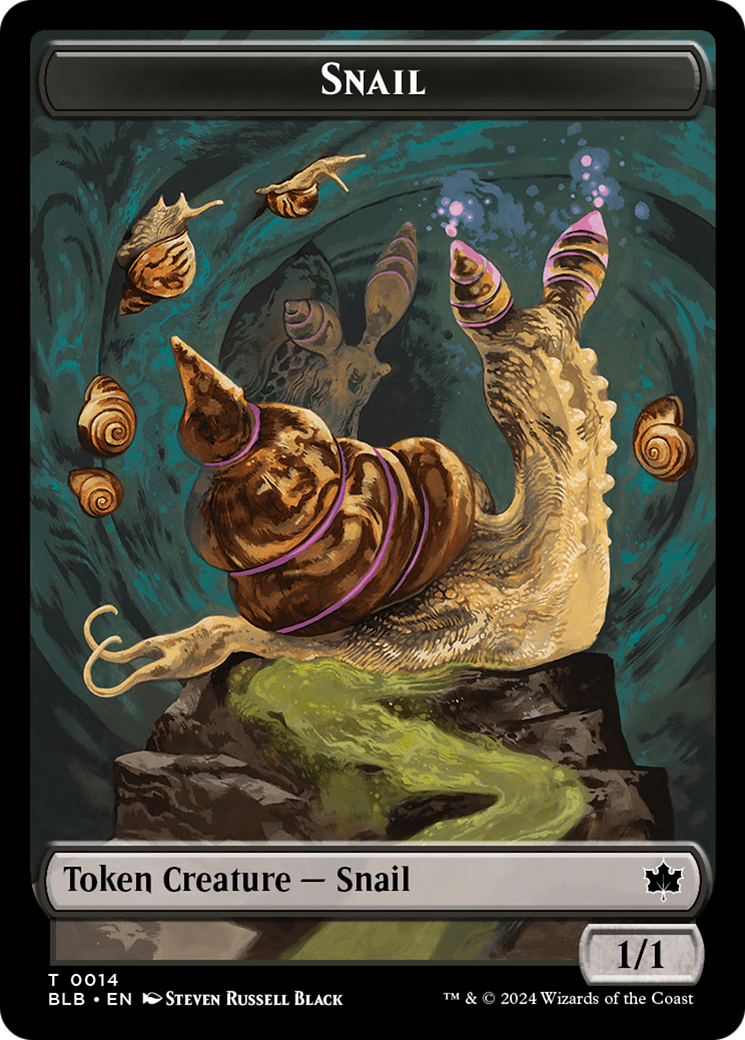 Snail // Thundertrap Trainer Double-Sided Token [Bloomburrow Tokens] | Exor Games Dartmouth