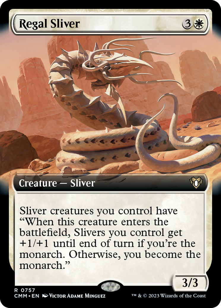 Regal Sliver (Extended Art) [Commander Masters] | Exor Games Dartmouth