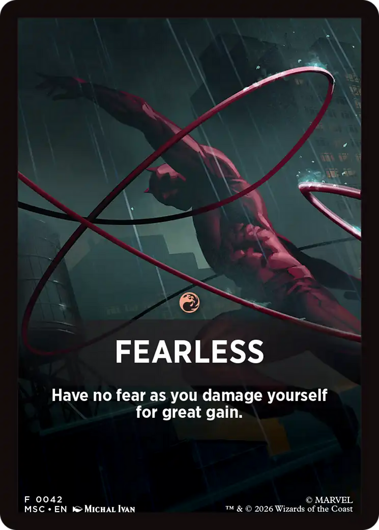 Fearless Theme Card [Marvel Super Heroes Commander] | Exor Games Dartmouth
