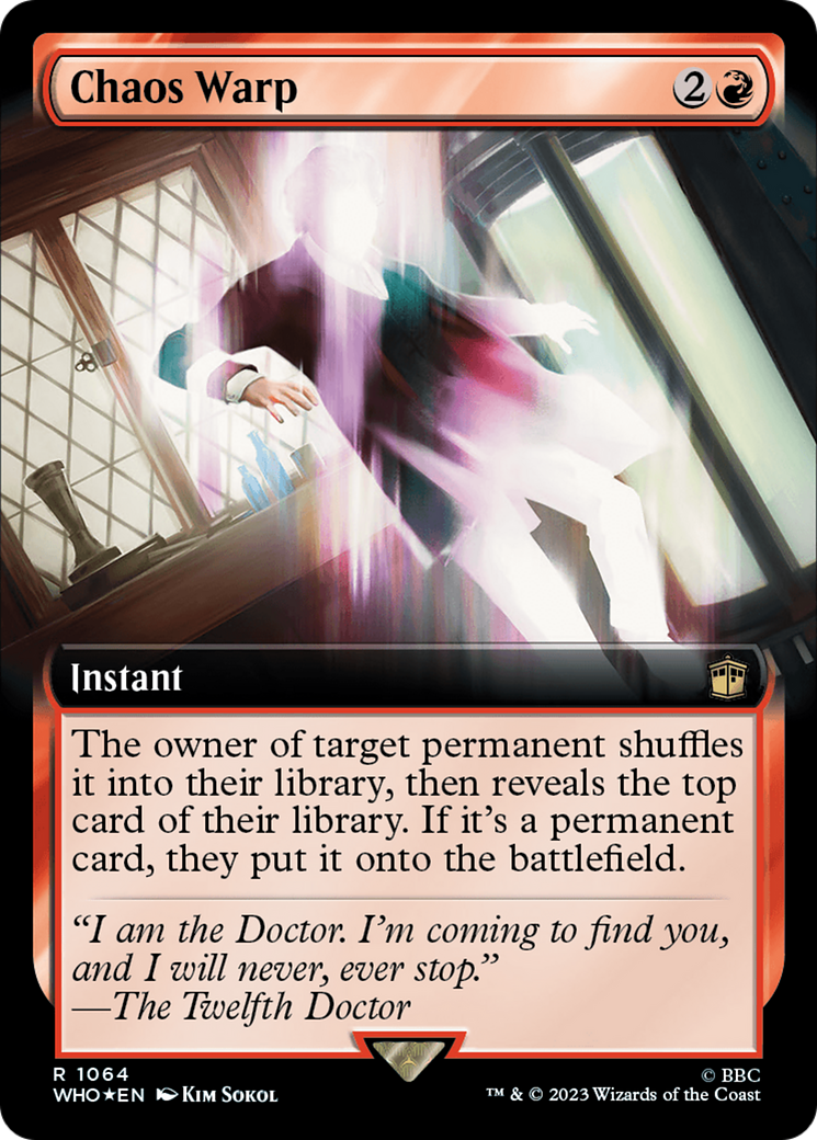 Chaos Warp (Extended Art) (Surge Foil) [Doctor Who] | Exor Games Dartmouth