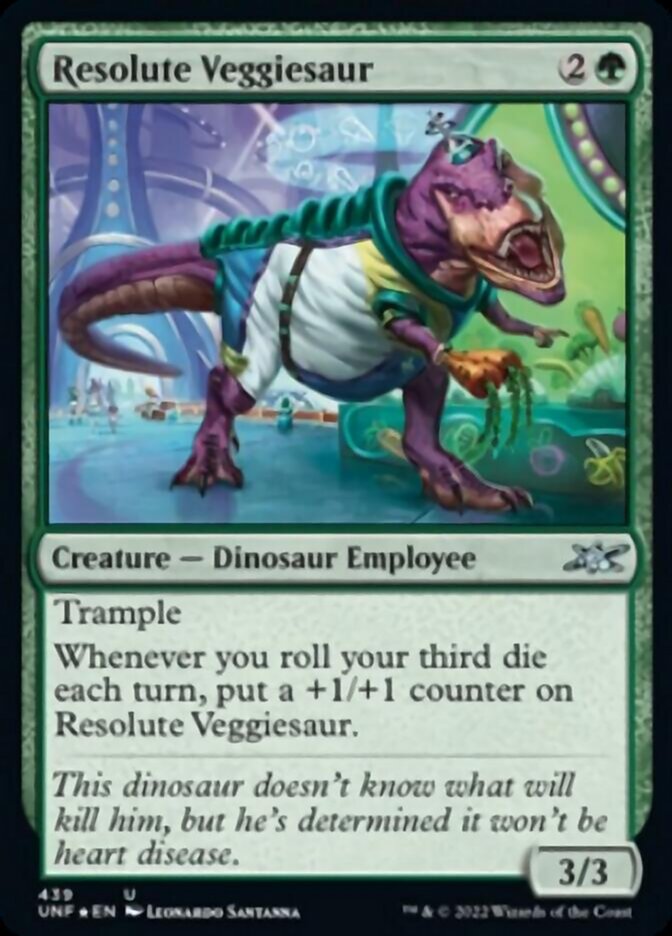 Resolute Veggiesaur (Galaxy Foil) [Unfinity] | Exor Games Dartmouth