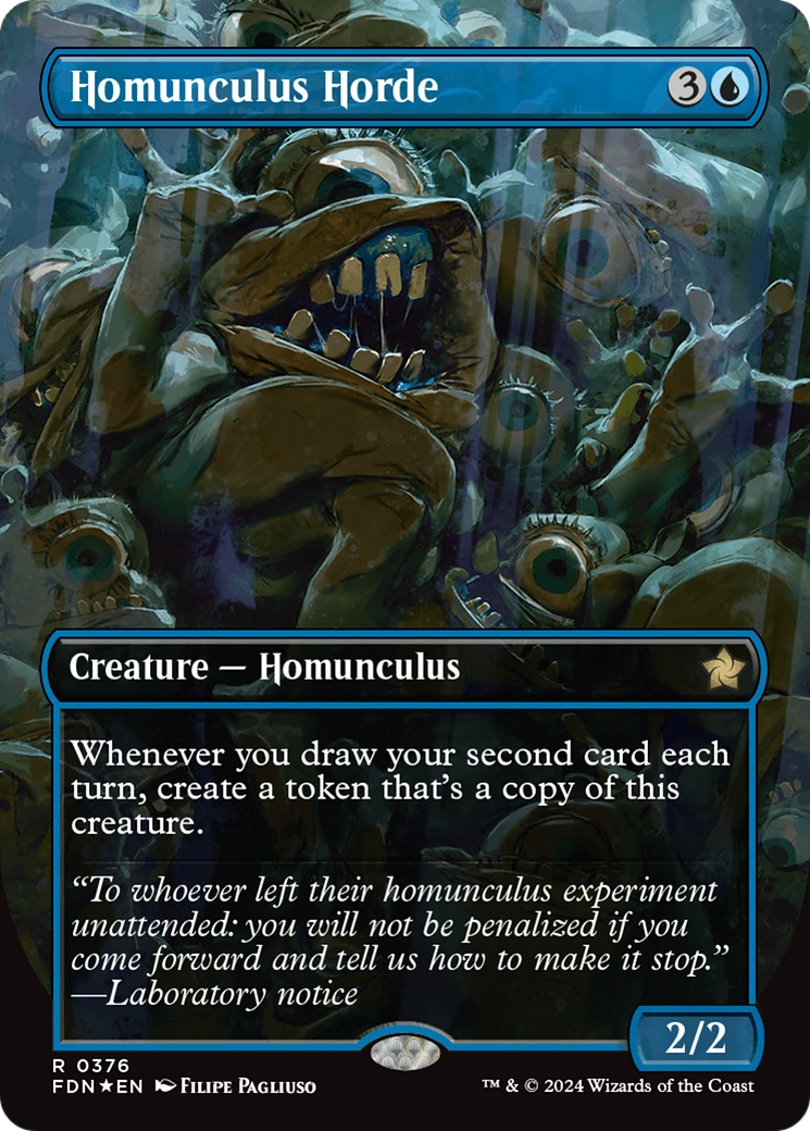 Homunculus Horde (Borderless) (Mana Foil) [Foundations] | Exor Games Dartmouth