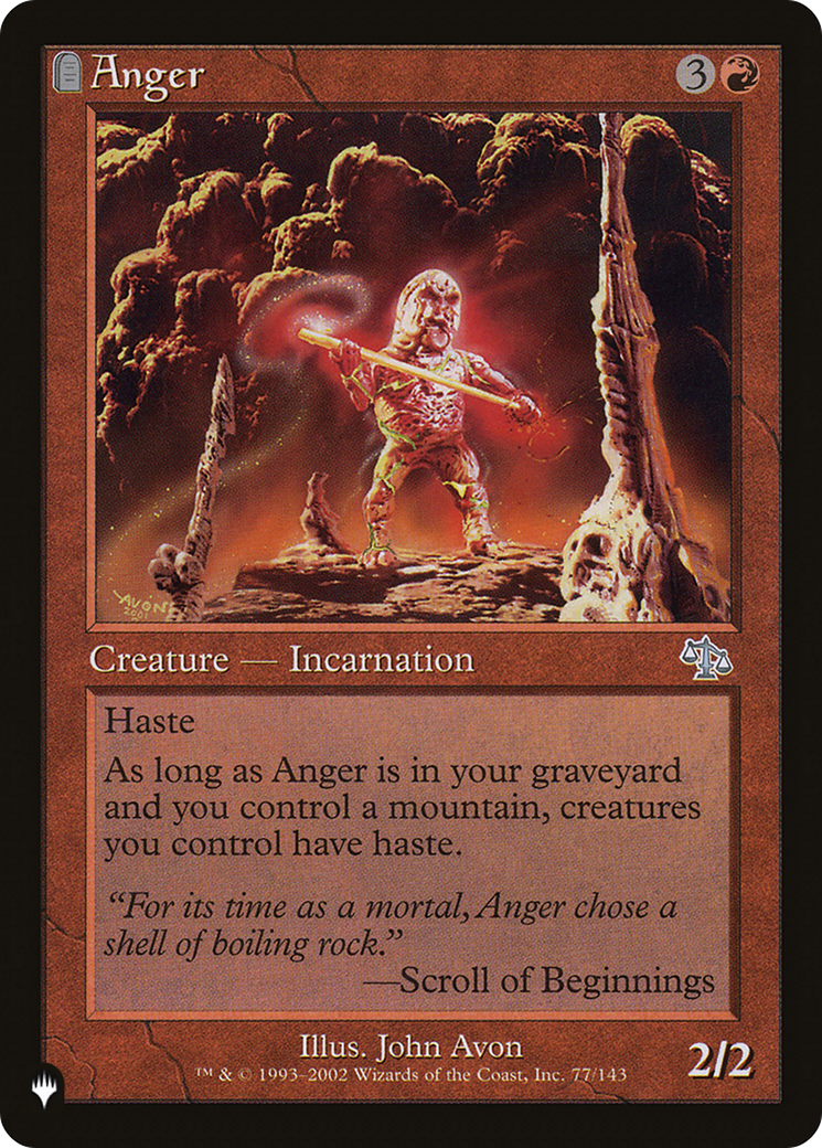 Anger (JUD) [The List Reprints] | Exor Games Dartmouth