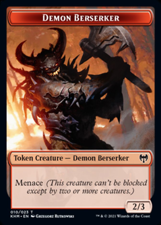 Demon Berserker Token [Kaldheim Tokens] | Exor Games Dartmouth