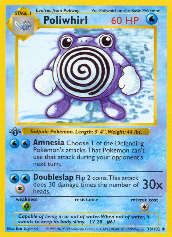 Poliwhirl (38/102) (Shadowless) [Base Set 1st Edition] | Exor Games Dartmouth