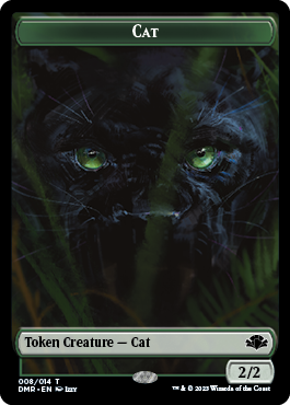 Goblin // Cat (008) Double-Sided Token [Dominaria Remastered Tokens] | Exor Games Dartmouth