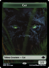 Goblin // Cat (008) Double-Sided Token [Dominaria Remastered Tokens] | Exor Games Dartmouth