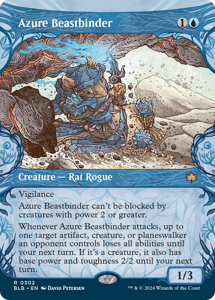 Azure Beastbinder (Showcase) [Bloomburrow] | Exor Games Dartmouth