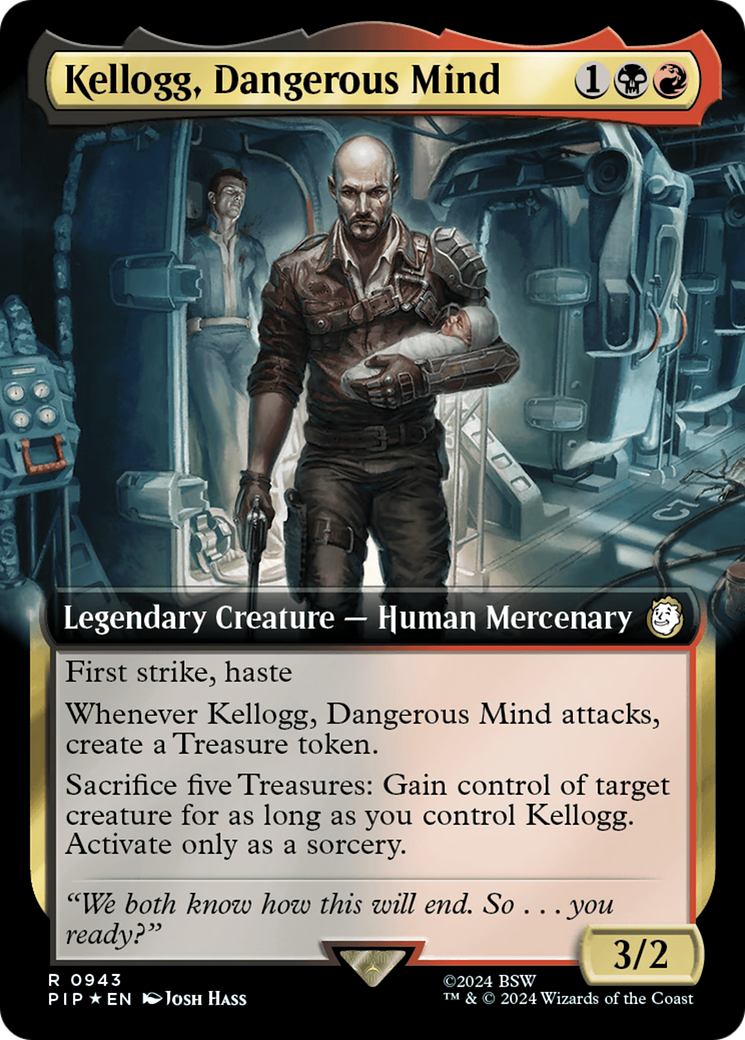 Kellogg, Dangerous Mind (Extended Art) (Surge Foil) [Fallout] | Exor Games Dartmouth