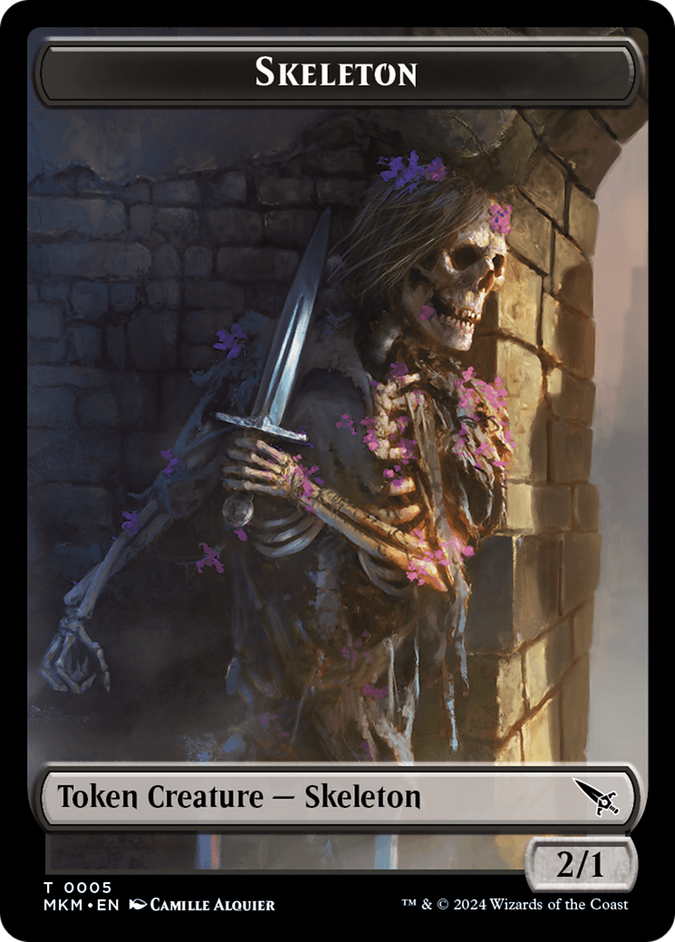 Skeleton Token [Murders at Karlov Manor Tokens] | Exor Games Dartmouth