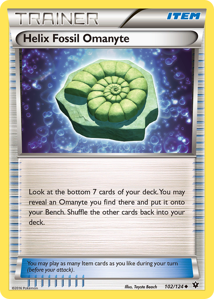 Helix Fossil Omanyte (102/124) [XY: Fates Collide] | Exor Games Dartmouth