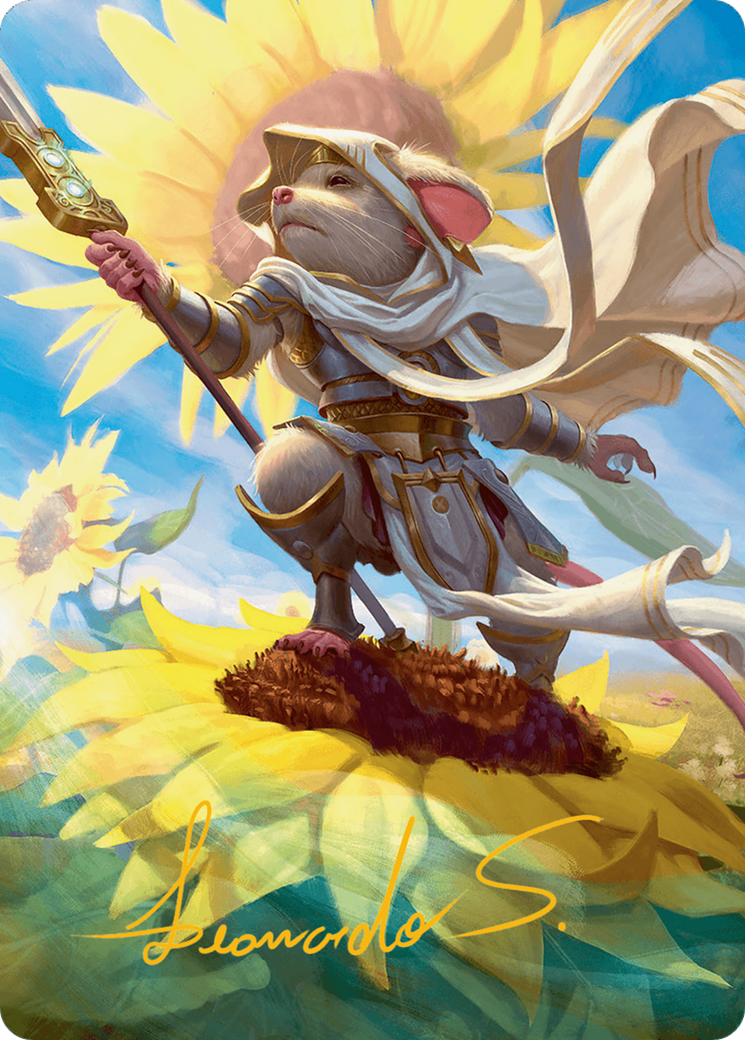 Elspeth, Sun's Champion Art Card (Gold-Stamped Signature) [Bloomburrow Art Series] | Exor Games Dartmouth