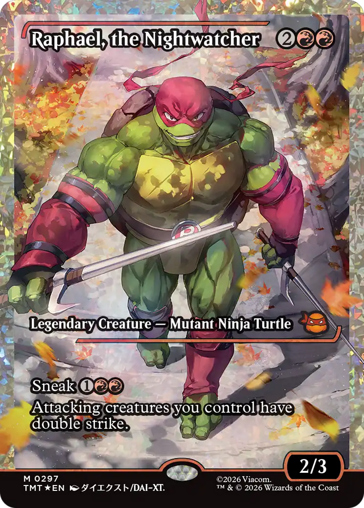 Raphael, the Nightwatcher (Showcase) (Fracture Foil) [Teenage Mutant Ninja Turtles] | Exor Games Dartmouth
