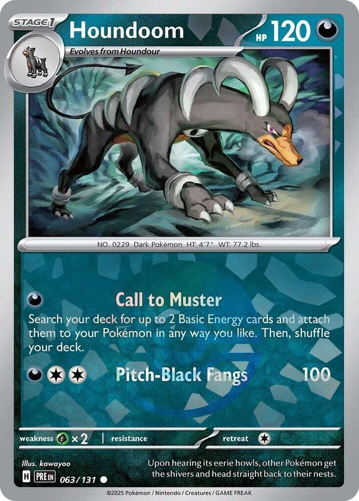 Houndoom (063/131) (Poke Ball Pattern) [Scarlet & Violet: Prismatic Evolutions] | Exor Games Dartmouth