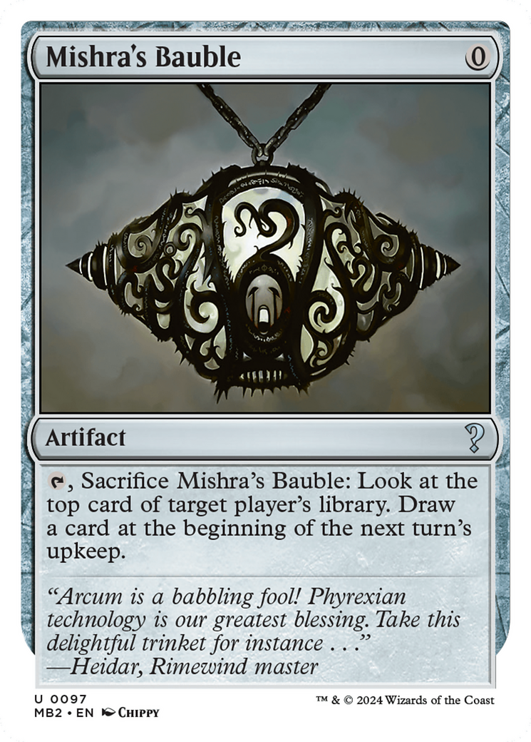 Mishra's Bauble (White Border) [Mystery Booster 2] | Exor Games Dartmouth